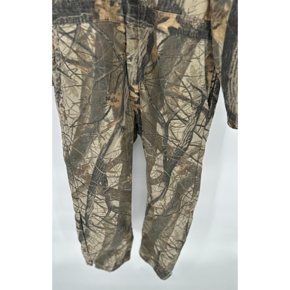 Vintage Liberty Real Tree Hardwood Camo Hunting Coveralls Large Outdoors Quilted - Picture 3 of 14